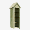 Armoire de jardin OPALE vue de face avec la porte ouverte