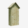 Armoire de jardin WISSANT vue de 3/4 avec la porte fermée