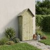 Armoire de jardin WISSANT en situation en extérieur, contre un mur, la porte fermée