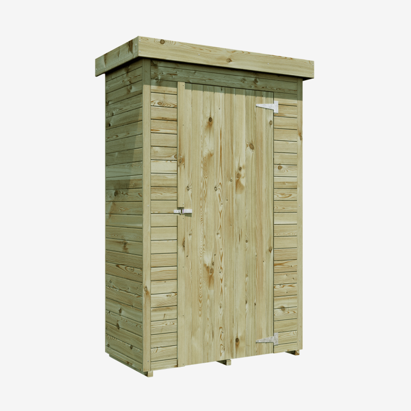 Armoire de jardin THEO vue de face avec la porte fermée