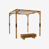 Pergola en kit SOLIA, sur fond blanc avec une image de sa palette