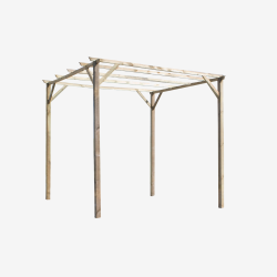 Pergola PATAGONIE sur fond blanc, vue de 3/4