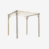 Pergola PATAGONIE sur fond blanc, vue de 3/4