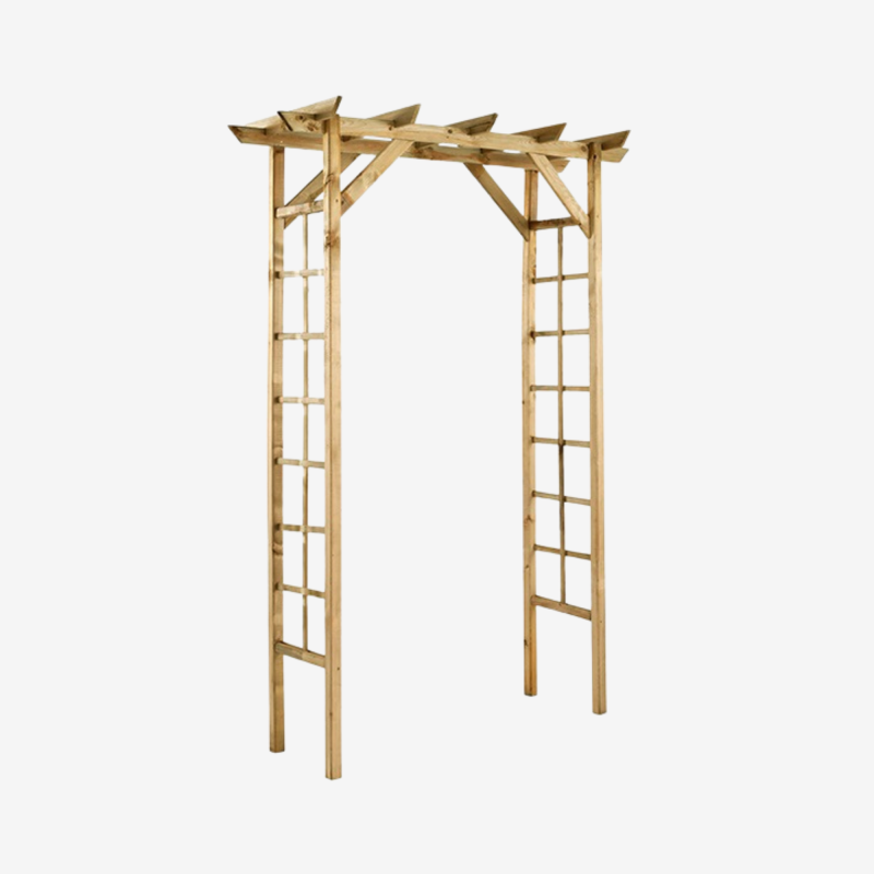 Arche de jardin PASSIFLORE sur fond blanc, vue de 3/4