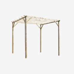Pergola ANCOLIE sur fond blanc, vue de 3/4