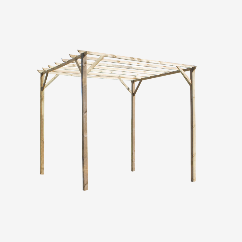 Pergola ANCOLIE sur fond blanc, vue de 3/4