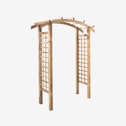 Arche de jardin arquée CELESTE sur fond blanc, vue de 3/4