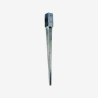 Support en acier galvanisé 7 cm sur fond blanc