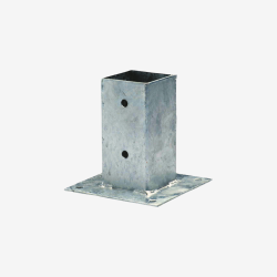 Support en acier galvanisé 7 cm à visser sur fond blanc