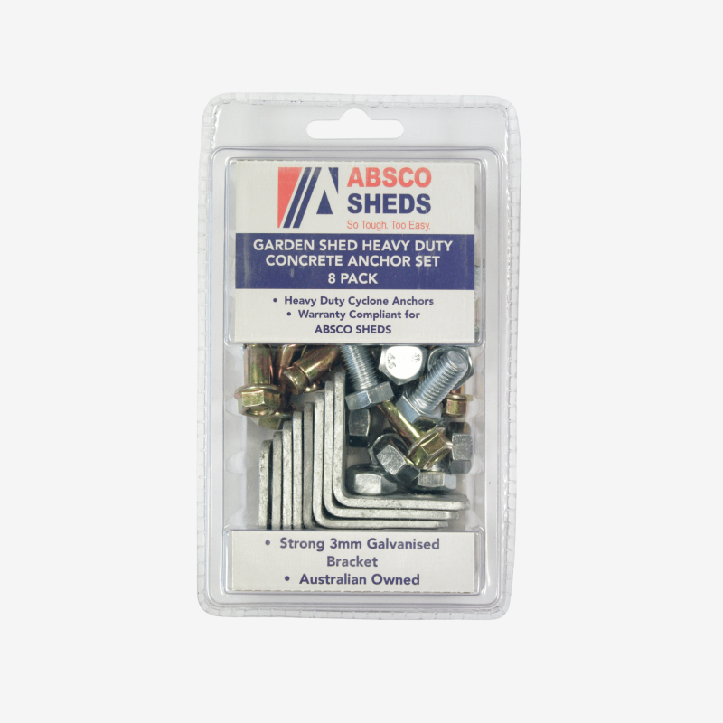 Packaging du kit d'ancrage pour abris en métal