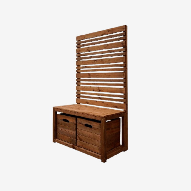 Banc brise-vue sur fond blanc