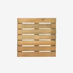 Dalle 50x50 à lames rainurées sur fond blanc