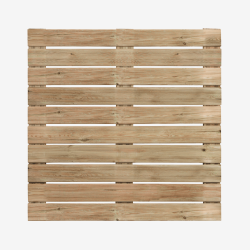 Dalle 100x100 lames rainurées sur fond blanc