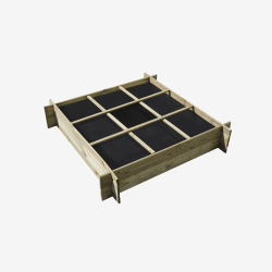 Carré potager CARDON XS vue de 3/4 sur fond blanc