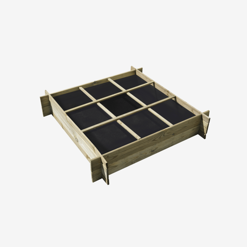 Carré potager CARDON XS vue de 3/4 sur fond blanc