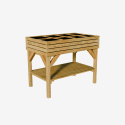Carré potager surélevé KUB 100L vue de 3/4 sur fond blanc