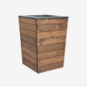 Bac à fleurs en V COLLECTORS vue de 3/4 sur fond blanc
