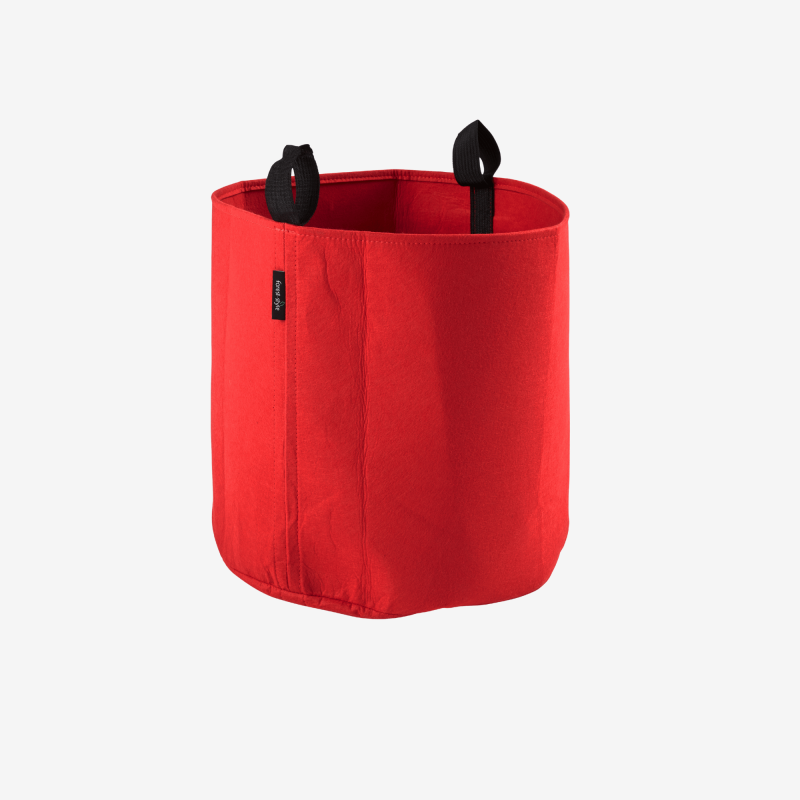 Sac plantation feutre géotextile ø 40 cm rouge vue de face sur fond blanc