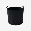 Sac plantation feutre géotextile ø 40 cm Noir vue de face sur fond blanc