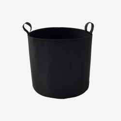 Sac plantation feutre géotextile ø 40 cm Noir vue de face sur fond blanc