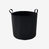 Sac plantation feutre géotextile ø 40 cm Noir vue de face sur fond blanc