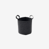 Sac plantation feutre géotextile ø 15 cm Gris Anthracite vue de face sur fond blanc
