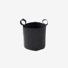 Sac plantation feutre géotextile ø 25 cm Gris Anthracite vue de face sur fond blanc