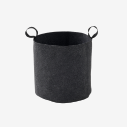 Sac plantation feutre géotextile ø 40 cm Gris Anthracite vue de face sur fond blanc
