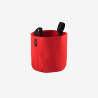 Sac plantation feutre géotextile ø 25 cm rouge  vue de face sur fond blanc