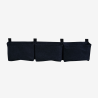 Balconnière 3 sacs noirs en feutre géotextile, vue de face sur fond blanc