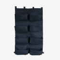 Mur végétal 8 sacs noirs en feutre géotextile, vue de face sur fond blanc