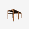 Structure carport en bois Elio, vue de 3/4