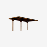 Carport adossable Victor, vue de 3/4