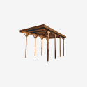 Carport pour véhicule haut, vue de 3/4