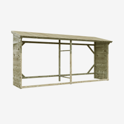 Abri bûches MEMPHIS XXL - 203 x 114 x 410 cm