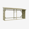 Abri-bûches MEMPHIS XXL 203 x 114,5 x 410 cm en bois traité, vue de 3/4