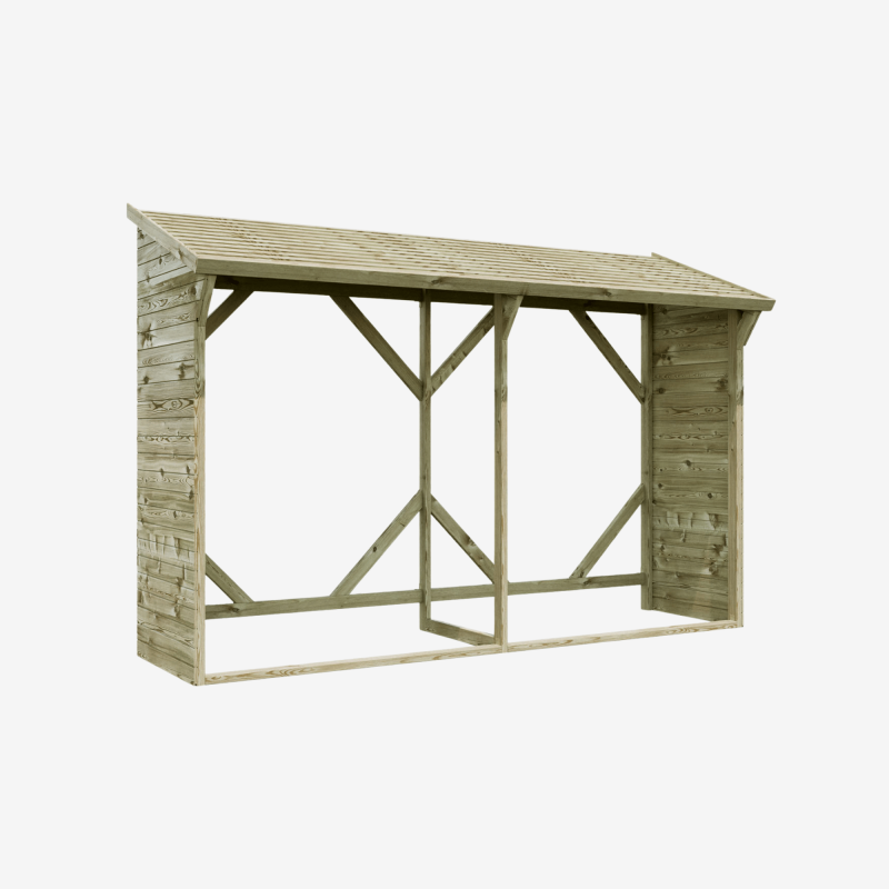 Abri bûches MEMPHIS XL - 213 x 100 x 319,5 cm