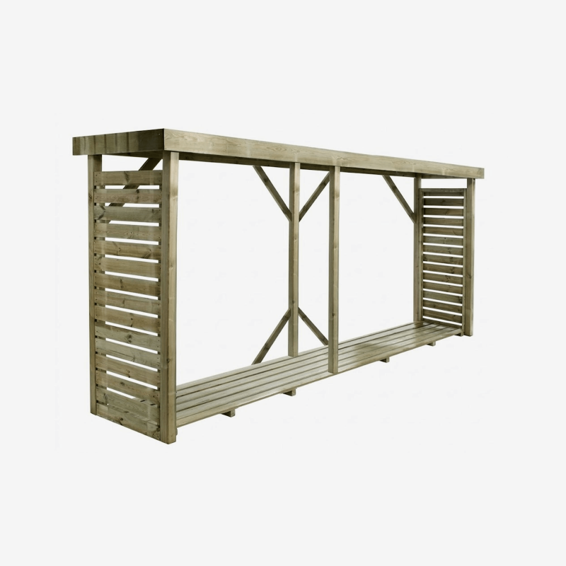 Abri bûches DALLAS XXL - 183 x 89,5 x 320 cm