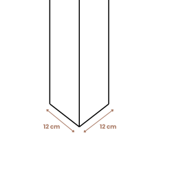Schéma technique de la taille des poteaux du carport double Victor Design
