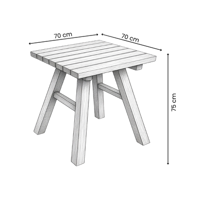 dimensions karel table
